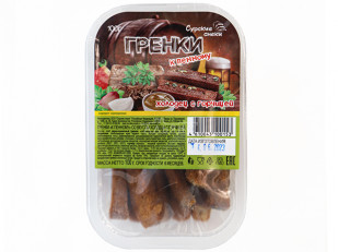 Мясные снеки: Сурские гренки Холодец с горчицей (100 гр)
